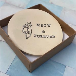 NIB ANTHROPOLOGIE RING BEARER TRINKET DISH CATS